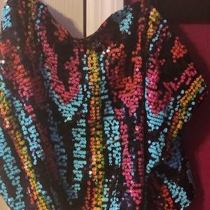 SOLD Sequin Multi Color Adjustable Strap